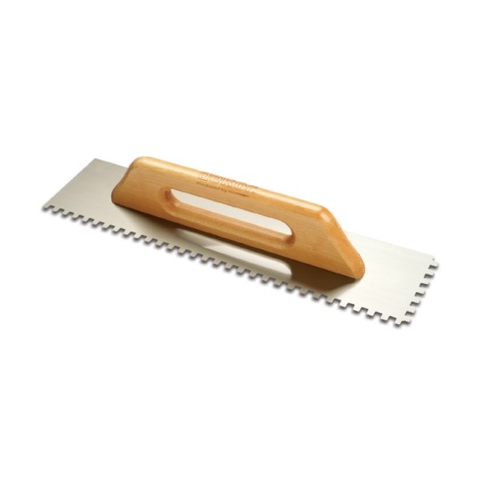 TROWEL 10X10 400MM WOODEN HAND