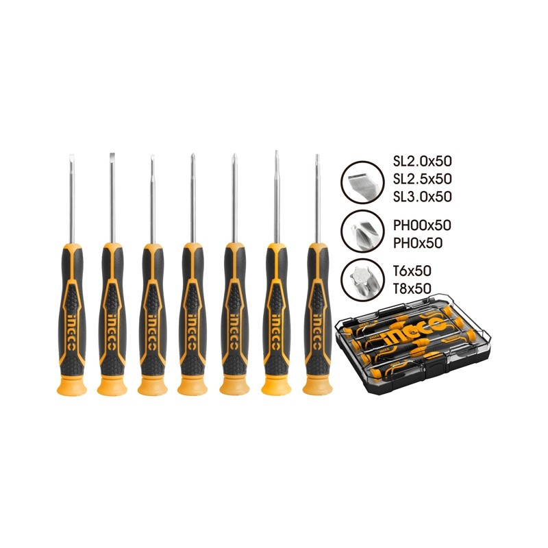 SET PRECISE SCREWDRIVERS 7 pcs